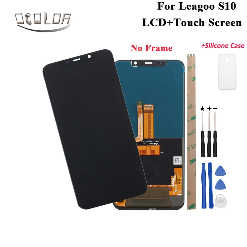 

ocolor For Leagoo S10 LCD Display and Touch Screen 6.21'' For Leagoo S10 LCD Phone Accessories+Tools And Adhesive +Silicone Case