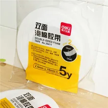 Deli 30411 Двухсторонняя клейкая лента из пенопласта с двойным распределением длиной 4,5 м шириной 18 мм вязкий сильный клейкий сильный долговечный