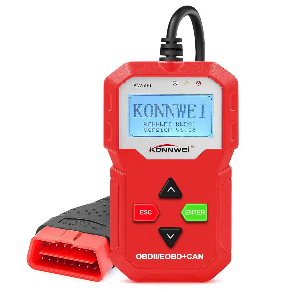 obd диагностический инструмент KONNWEI KW590 автомобильный считыватель кодов автомобильный OBD2 сканер Поддержка мультибрендовых автомобилей и языков