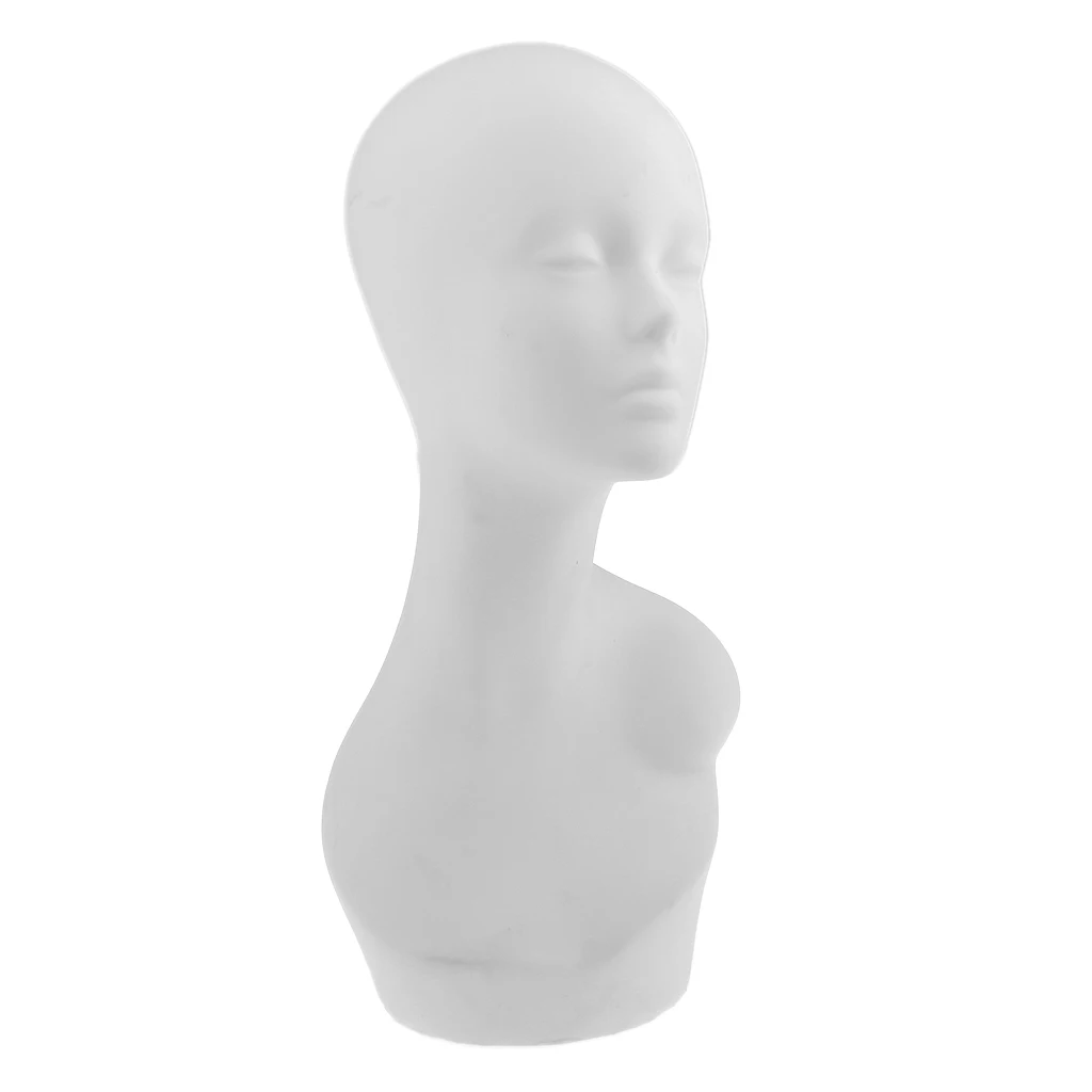 Male Female Mannequin PVC Manikin Head Bust Wig Glasses Hat Display Stand Model