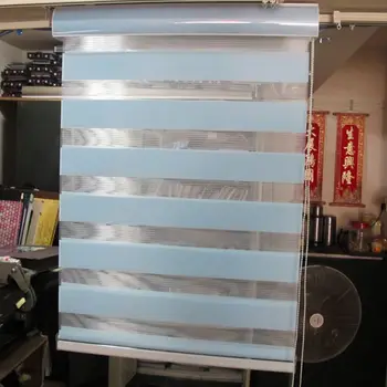 

Semi-blackout curtains zebra blinds double layer roller blinds for room window customized size high quality