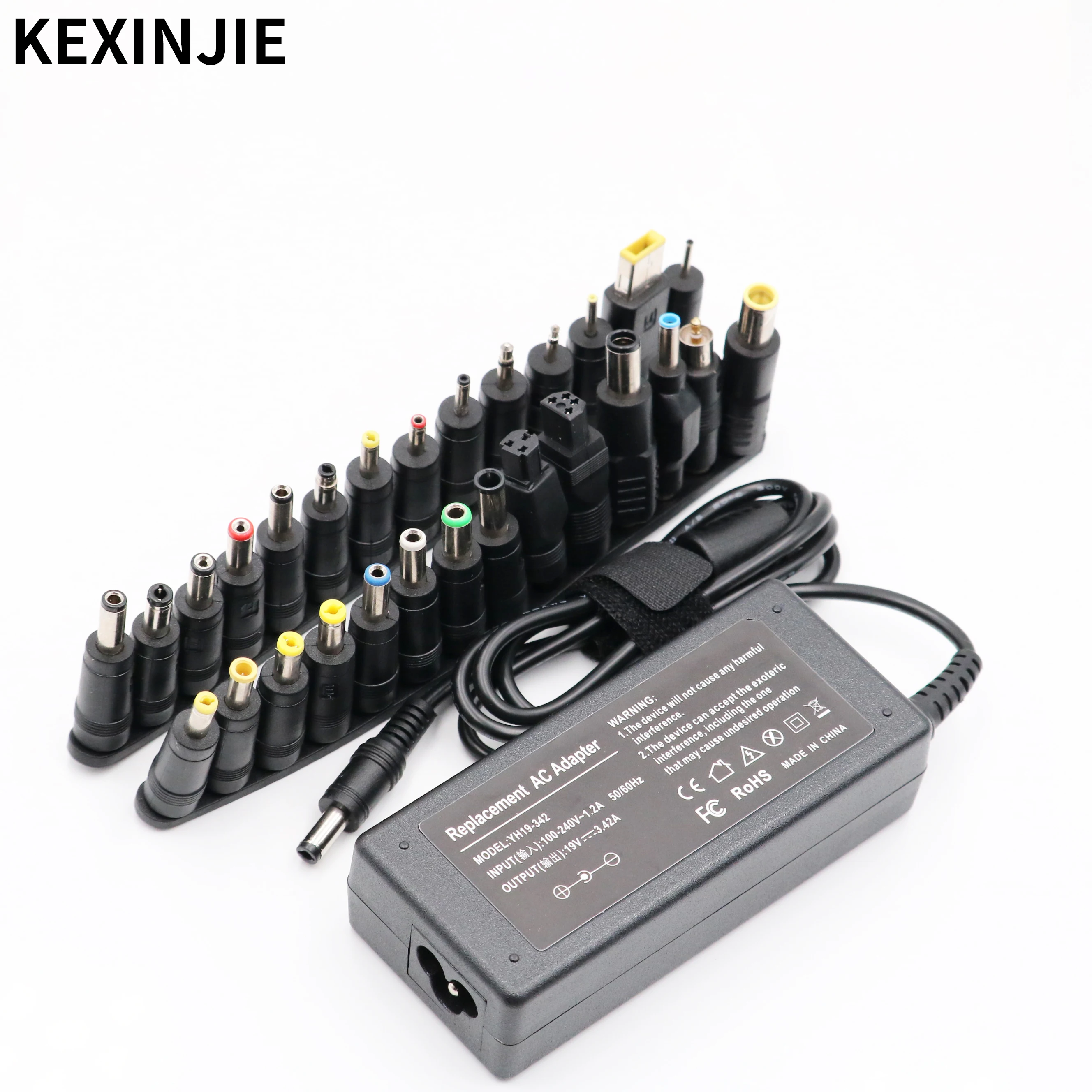 Cargador Universal de 65W para ordenador portátil, adaptador de corriente CA para Acer, ASUS, DELL, Lenovo, Toshiba, Samsung, 28 conectores, 19V, 3.42A