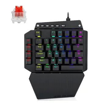 

K700 One-hand Mechanical Keyboard RGB LED Backlight Outemu Switch Macro Defines