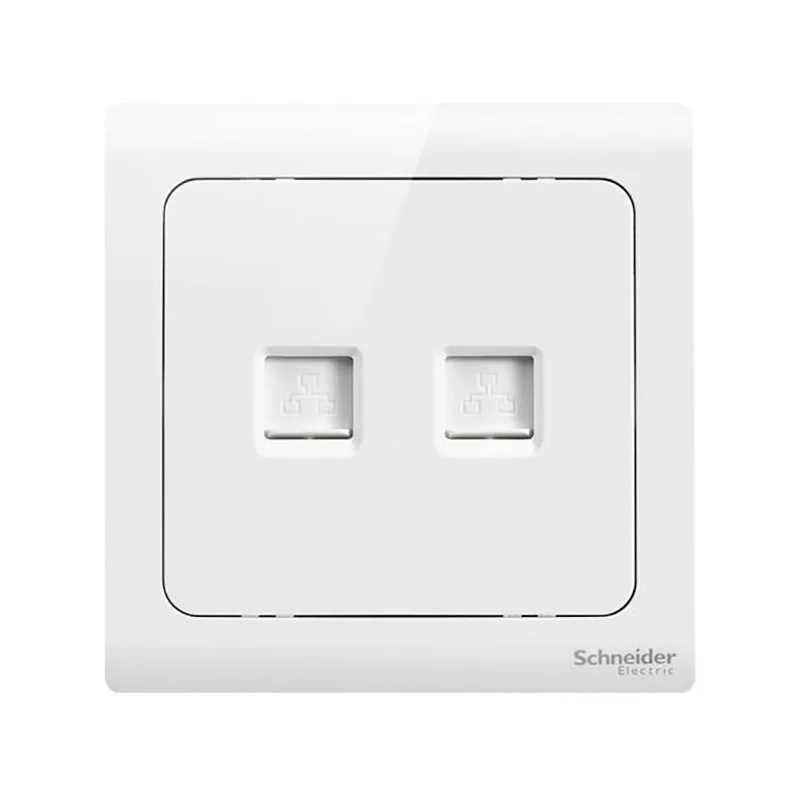 

Schneider Electric Switch Socket Panel Light Series Double Computer Socket Weak Telecommunication Socket Duplex Computer