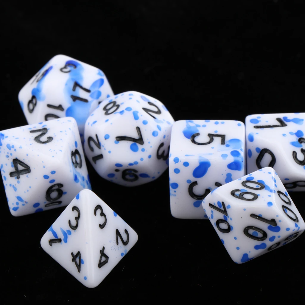 7Pc Multi-sided Dices Set D4-D20 MTG DND RPG Board Game Dice for D&D Roleplaying Party Casino Table Game Toy