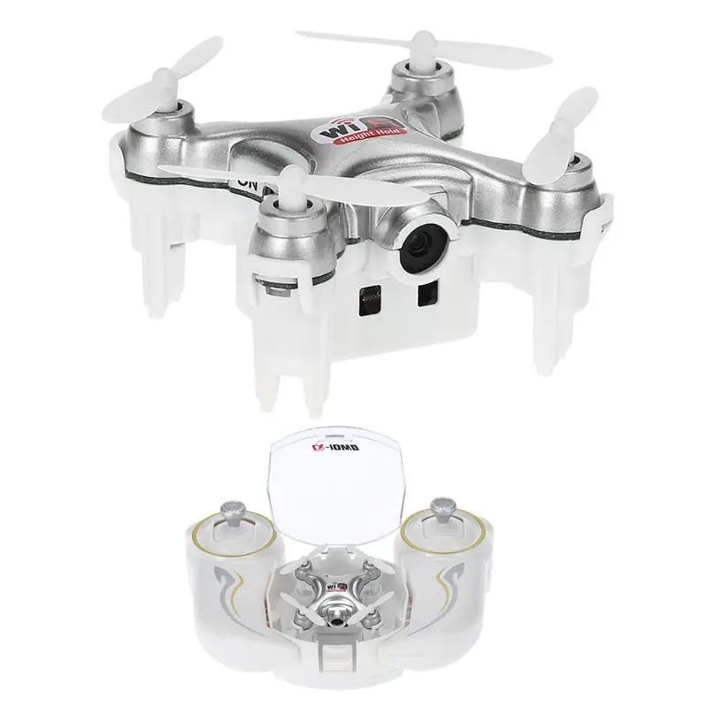 RC дроны 0.3MP камера дистанционного управления FPV Wifi мини Квадрокоптер подарки для детей - Цвет: Silver with control