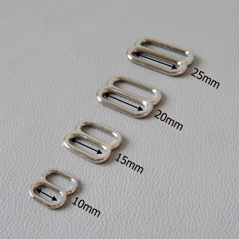 

10Pcs/Lot Inner 10mm 15mm 20mm 25mm Metal Slider Buckle For Bag Accessory Belt Loop Hardware Cat Dog Collar Garment Shoes Clasp