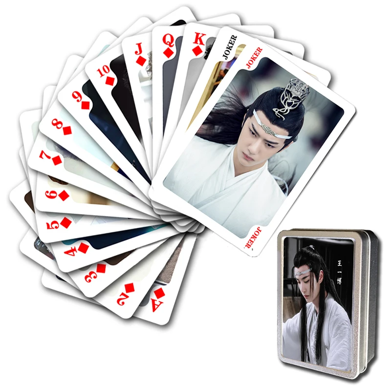 

54 Pcs/Set CHEN QING LING The Untamed Playing Cards Lan WangJi Wang Yibo Poker Cards Fans Collection Gifts