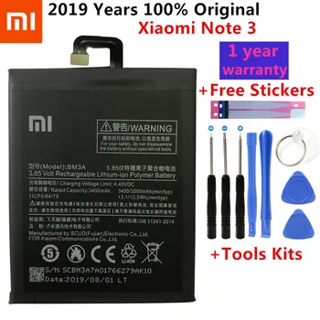 

Xiao Mi Original Phone Battery BM3A For Xiaomi Note 3 Replacement Battery 3300mAh High Capacity Phone Batteries+Tools