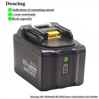 

Doscing 3.0/6.0/9.0Ah Lithium ion Rechargeable Replacement for Makita 18V Battery BL1850 BL1830 BL1860 LXT400 Cordless Drills