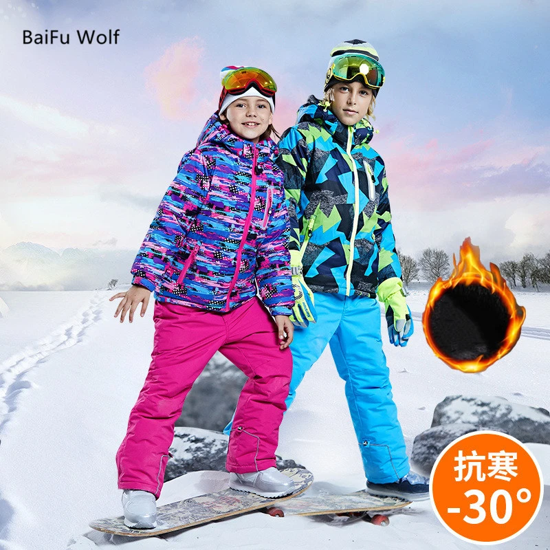 para niños, niño y niña, traje de esquí y nieve para adolescentes, chaqueta deportiva impermeable al aire libre, pantalones, ropa|Chaquetas de senderismo| - AliExpress