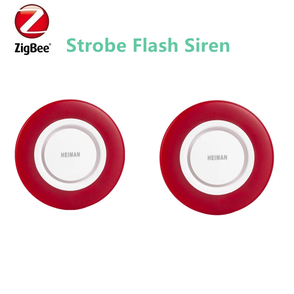 

Heiman Zigbee Strobe flash Siren Alarm 95dB Sound Horn Compatible with Deconz,Conbee ,SmartThings, Zipato Zigbee Gateway