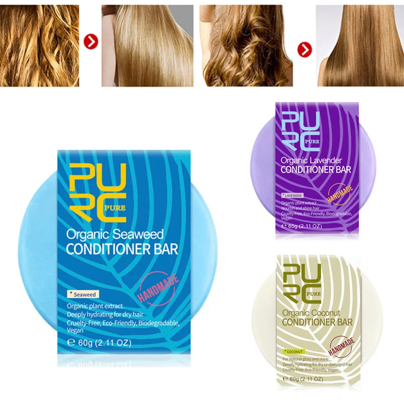 

Seaweed/Coconut/Lavender Flavor shampoo Conditioner Deeply hydrating Organic Repair Damage Frizzy Hair Shampoo Bar soap TSLM2