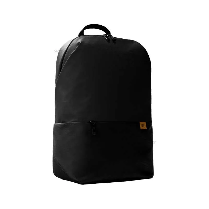 Xiaomi Mijia Простой повседневный рюкзак 20L большой емкости 450g супер легкий инновационный водонепроницаемый боковые карманы рюкзак для ноутбука - Цвет: Черный цвет