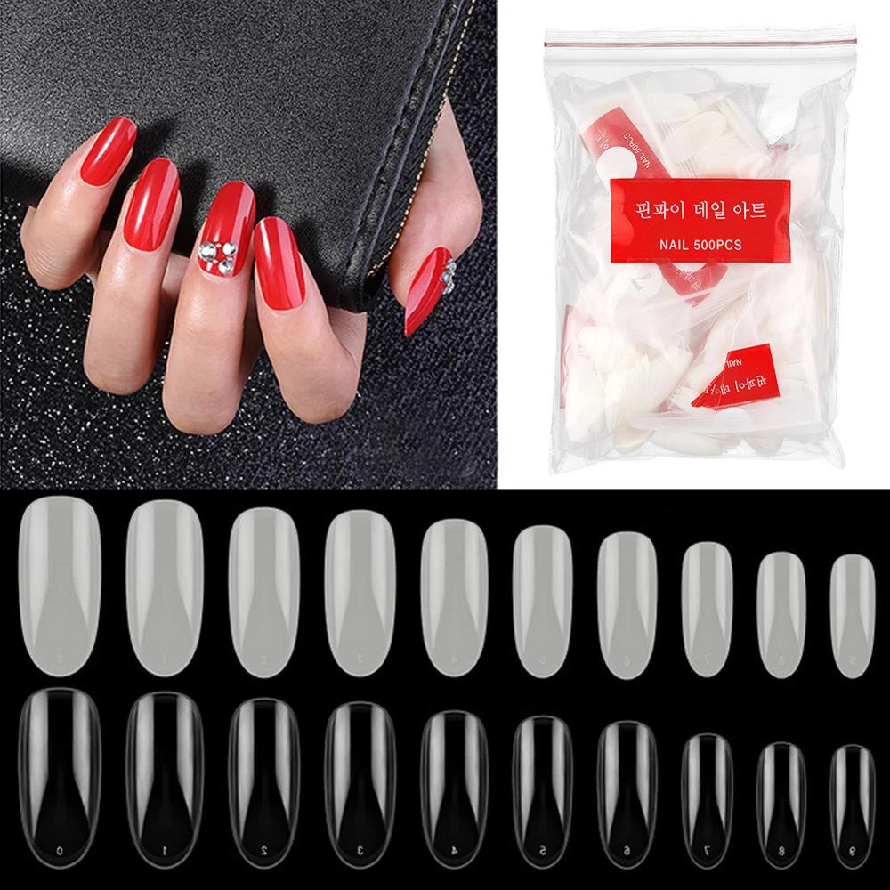 500pcs Pack French False Nail Clear Natural Half Cover French Nail Tips U Shape Acrylic Uv Gel Manicure Fake Nails Art Tips False Nails Aliexpress
