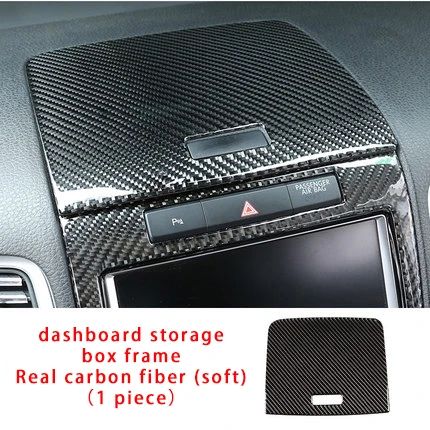 

For Volkswagen touareg 2011-2018 carbon fiber dashboard storage box frame molding trim 1pc