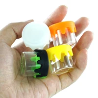 Glass Concentrate Jars with Silicone Lid, Wax Containers,  Multi Use Storage Box for Makeup Girls Gifts, 10Pcs, 6ml 1