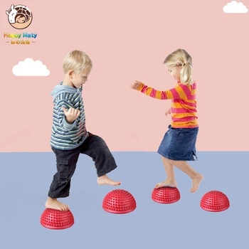 

16cm Half Ball Physical Fitness Appliance Exercise Children Balance Ball Point Massage Stepping Stones Bosu Balance Toy for kids