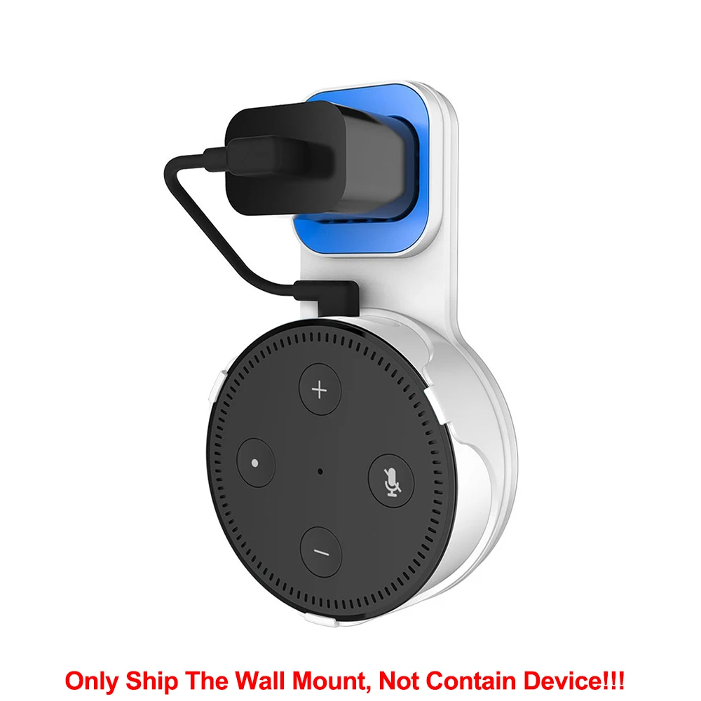 White n Blue Для Amazon Echo Dot 2nd Gen Voice Assistant Outlet настенный кронштейн смарт-динамик подставка US Plug кухня ванная комната спальня - Цвет: White n Blue