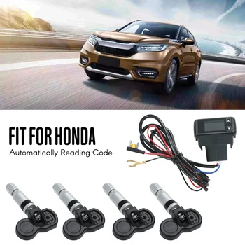 

Car Tire Pressure Monitor + 4 Internal Sensors LCD Display Automatically Reading Code Tire Pressure Monitoring System for Honda