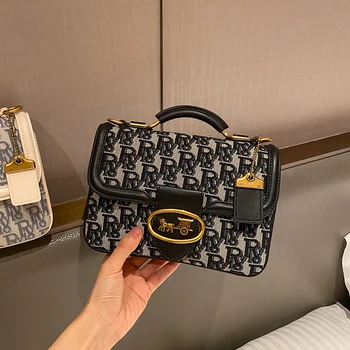 

High Quality PU Women's Handbags Fashion Women Shoulder Embroidery Bags Famous Brand Designer Ladies Handbag Female Flap Bag