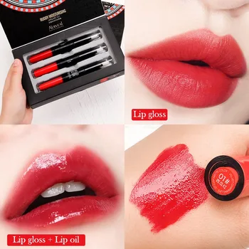 

Double-end Lip Gloss+Liquid Lipstick Non-stick Cup Long Lasting Color Rendering Shimmer Matte Waterproof Moisturize Lipgloss