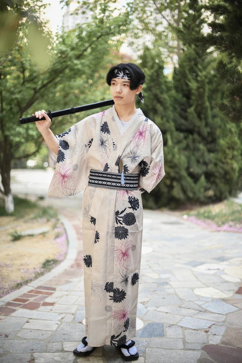 Kleding Herenkleding Pyjamas & Badjassen Jurken Man kimono/ man gewaad/ Katoenen kimono 