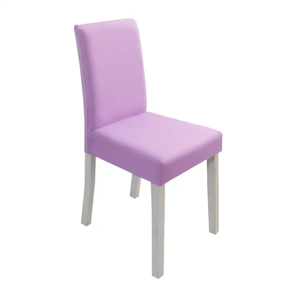 Light Purple Чехлы для стульев Meijuner, однотонные чехлы для стульев, спандекс, эластичные Чехлы для дома, столовой - Цвет: Light Purple