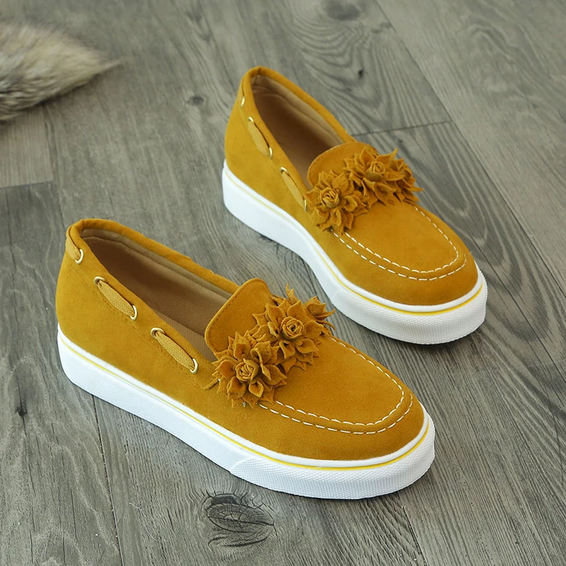 

Fashion 2020 Women Flats Shoes Platform Sneakers Slip on Suede Ladies Loafers Casual Floral Shoes Women Shoes Zapatos De Mujer