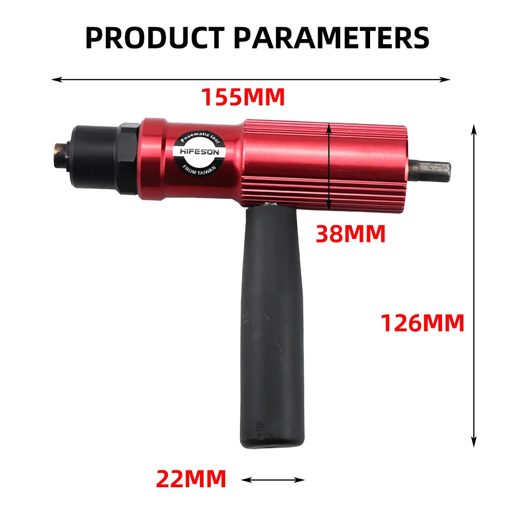LA8 6.4MM Nozzle Electric Rivet Gun 8MM Conversion Head Pull Rivet Gun Nail Electromechanical Drill 4.0mm-6.4mm