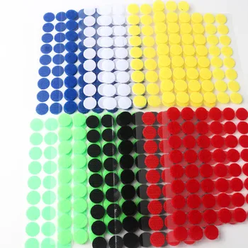 

15Mm Round Strong Adhesive Velcro Velcro Self-Adhesive with Bristles Hook Surface Velcro Double-Sided Female and Male Stickers