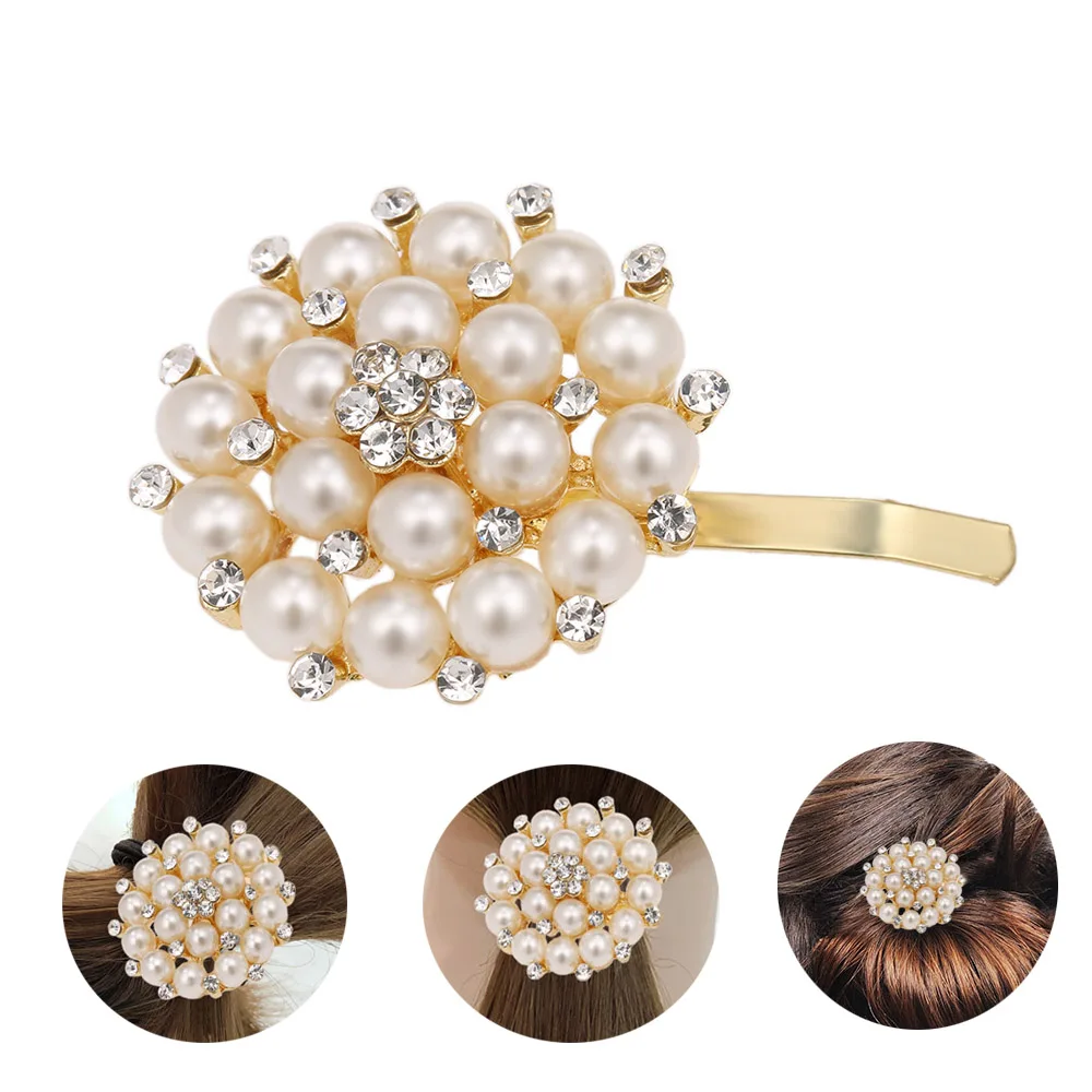 

Woman Metal Hair Clip Pearl Flower Hair Clip Decorative Handmade Flower Hair Pins Hair Styling Accessories
