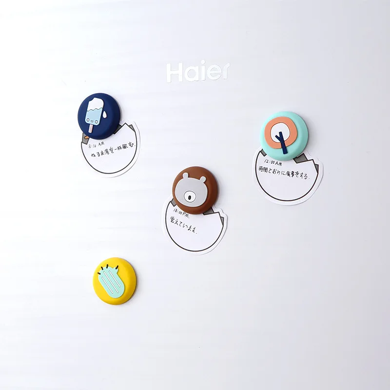 

Silicone Fridge Magnets Cute Round Animal Magnet Cactus Refrigerator Message Sticker Home Decor Kitchen Accessories