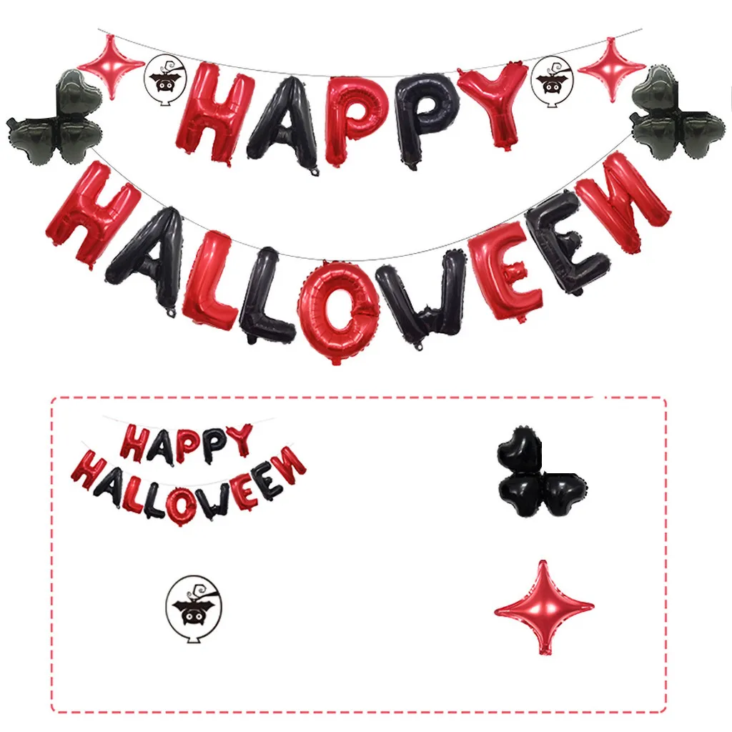 Halloween Decorative Ballons Festival Decoration Kit Atmosphere Balon Halloween Party Supplies Home Living Room Air Letters