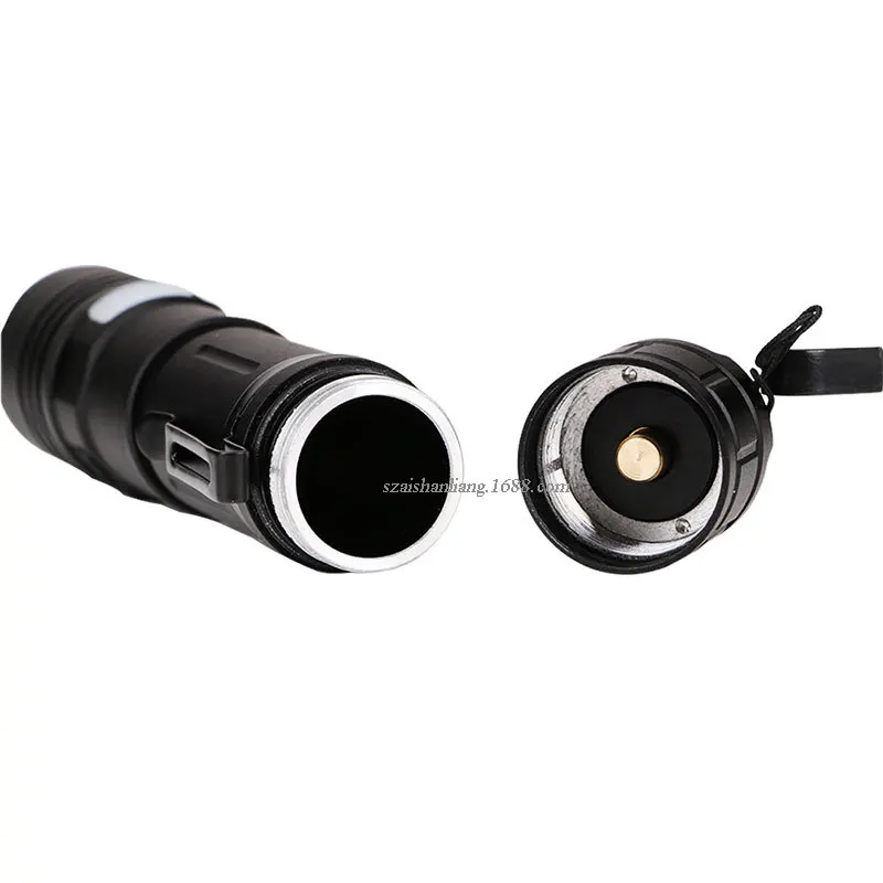 

2018 New Style USB Rechargeable Flashlight L2 Flashlight Telescopic Zoom 1200lm Power Torch