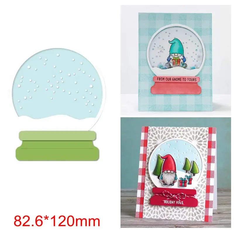 

8-piece Set Metal Cutting Dies Merry Christmas Crystal Ball Snow Frame DIY Scrapbooking Craft Making Cards Supply Dies New 2019