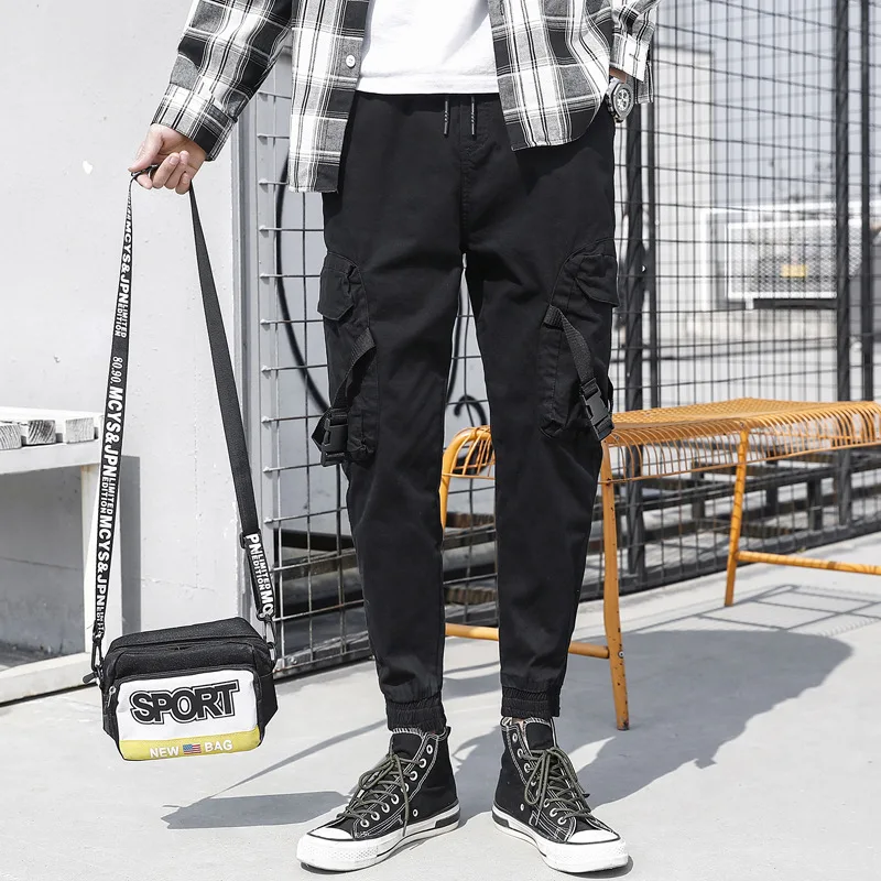 

2019 Spring And Autumn New Style Trend Men Loose-Fit Skinny Jeans MEN'S Casual Pants Korean-style Pants Beam Leg Harem Pants