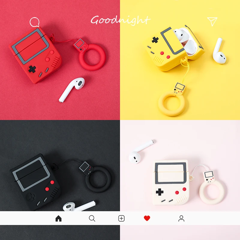 3D Cute Cartoon Gameboy Xbox silicone Case For Apple Airpods 2 1 air pods cover Wireless charging Bluetooth soft bag | Электроника