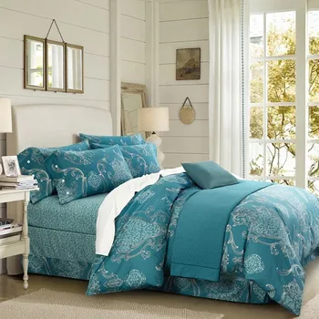 

100%Cotton Soft Duvet Cover set Queen/King Size 4Pcs Florl Leaves Bedding set Zipper Comforter Cover Bed Sheet Pillowcases