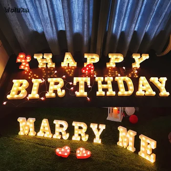 

Letter light led creactive color light window proposal wedding birthday Valentine's Day decoration CD50 W05