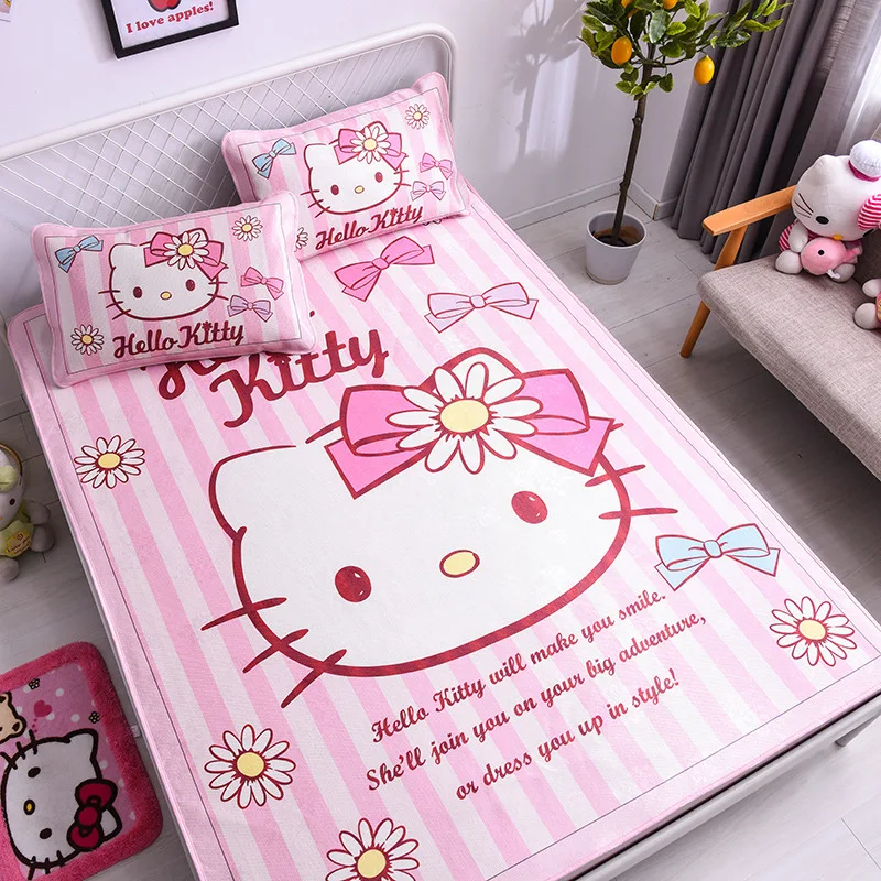 3 шт./компл. Китти Кэт Комплект постельного белья 150x200 см постельные принадлежности для кроватки лист для детей ясельного возраста кровать коврик набор постельных принадлежностей для детской кроватки детский матрас, постельное белье - Цвет: K