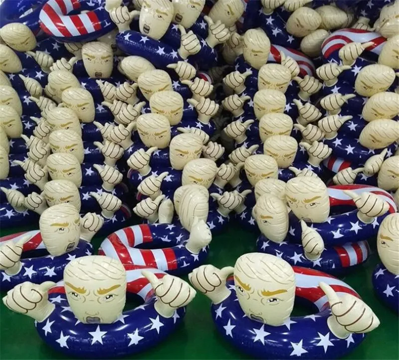 Забавный Дональд Трамп бассейн вечерние игрушки для детей женские ПВХ Плавающие Надувные Плавающие фигурки водные виды спорта американский флаг