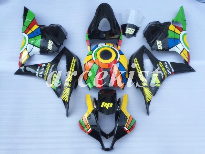 4 подарки литьевая Форма ABS Полный обтекатели Подходит для HONDA CBR600RR F5 2009 2010 2011 2012 09 10 11 12 набор кузова желтый черный
