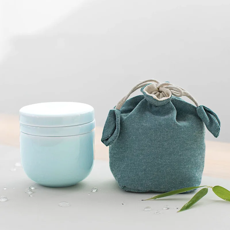 Стильный чайный сервиз из Celadon, чайный набор кунг-фу, чашка для личных путешествий, удобный чайный сервиз, Офисная Бытовая Питьевая утварь WSHYUFEI - Цвет: As shown
