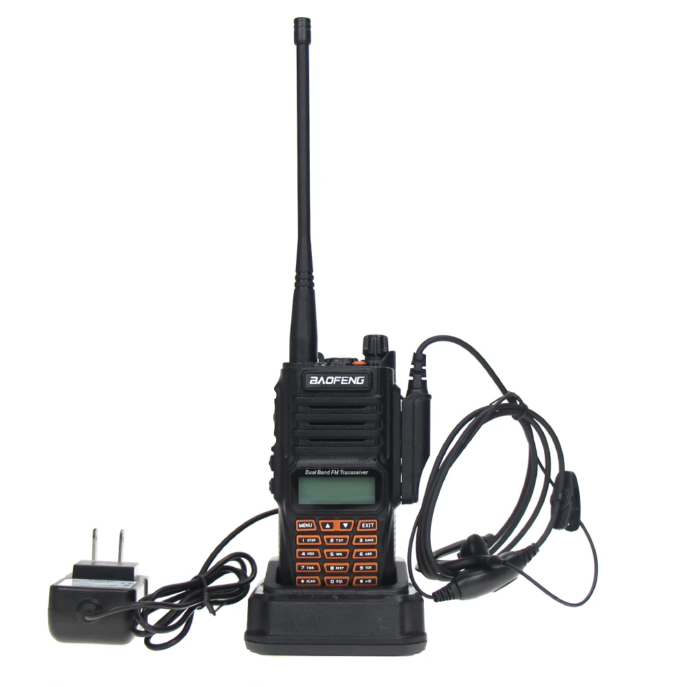 Высокое качество Baofeng UV-9R плюс рация IP68 Водонепроницаемый 8 Вт 10 км Диапазон двойной диапазон УВЧ, СВЧ двухстороннее радио Comunicador сканер