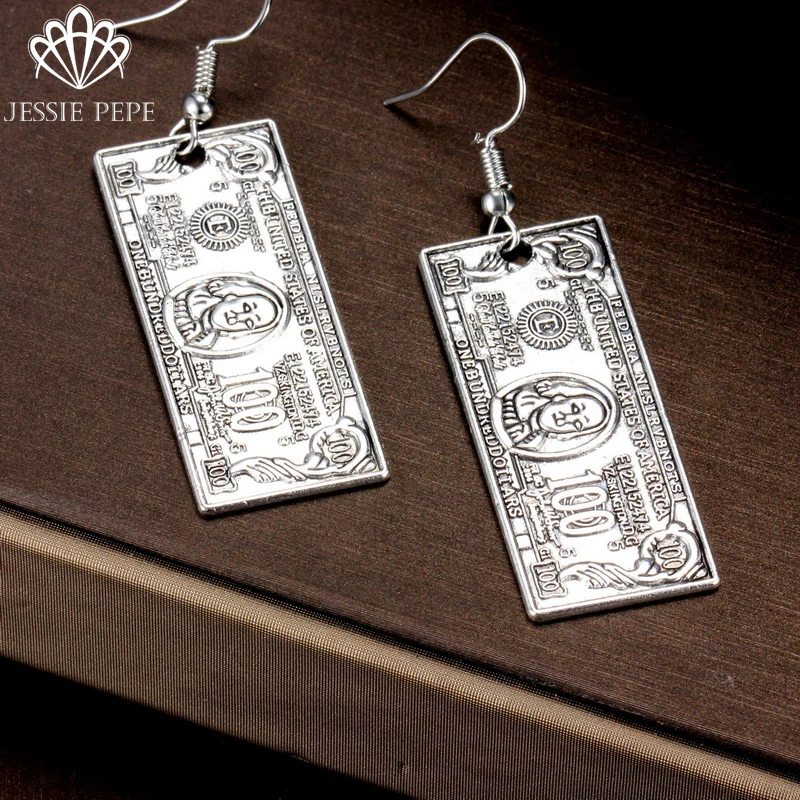 

Jessiepepe New Arrival Unique US Dollar Drop Earrings Girl Fashion Jewelry Gift #GY4569