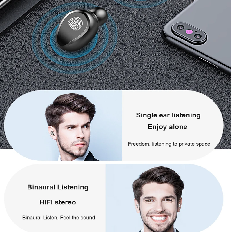 Bluetooth наушники мини беспроводные наушники водонепроницаемый, для занятий спортом, для пробежки Bluetooth 5,0 гарнитура Handfree с микрофоном для смартфона
