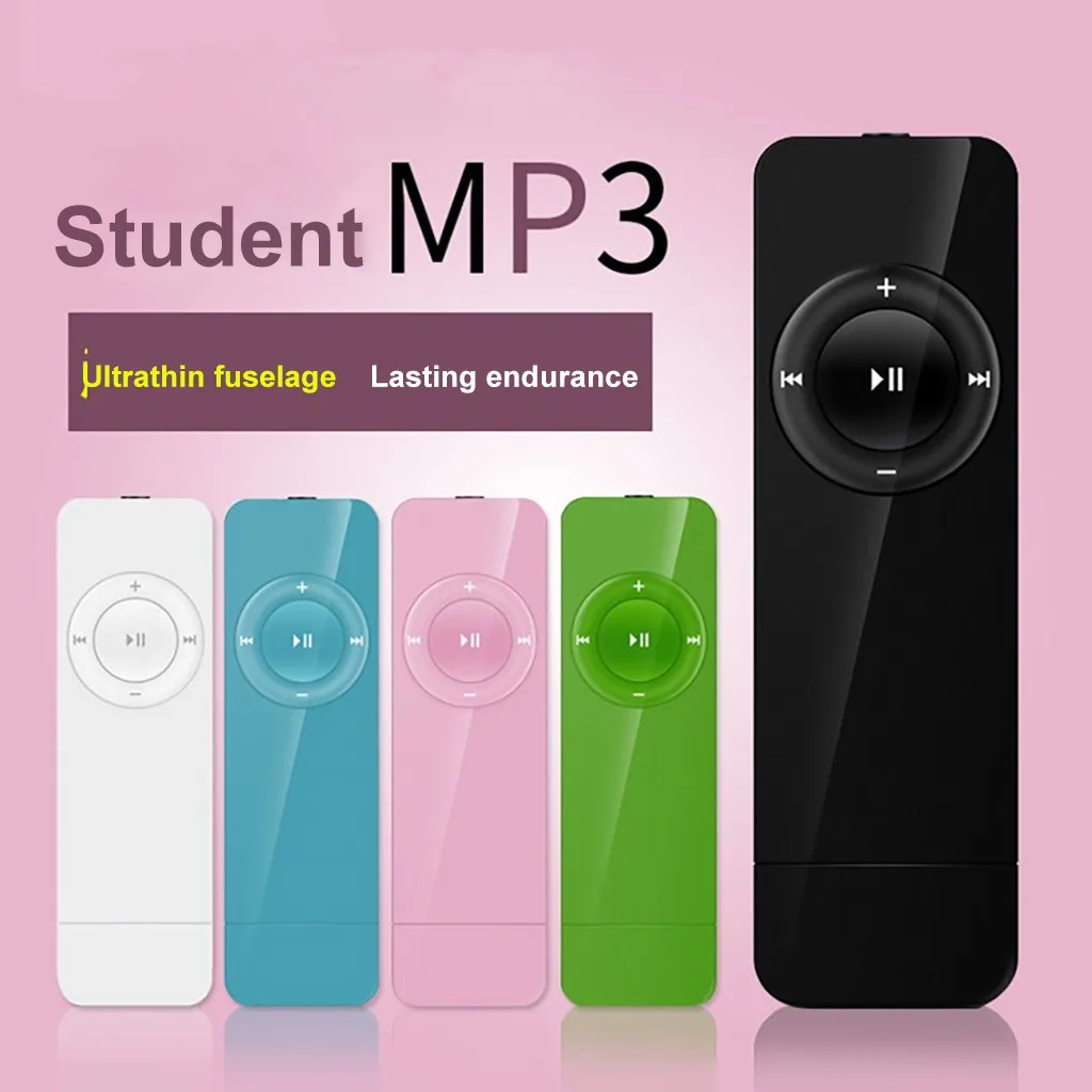 MP3 плеер Портативный Usb мини музыкальный Поддержка Micro Sd TfCard обучения модный медиа