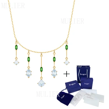 

MULIER 2019 SWA PERFECTION Collection Beautiful Luxury Fringe Line Necklace Clavicle Chain Female 5455519 best gift