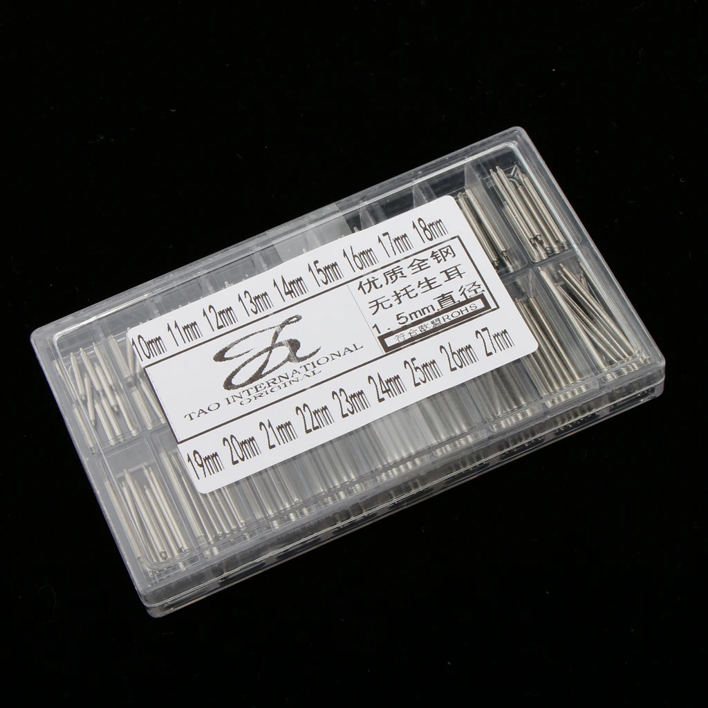 360Pcs Stainless Steel Watch Band Spring Bar Removal Tool Pin 1.5/1.8mm Dia